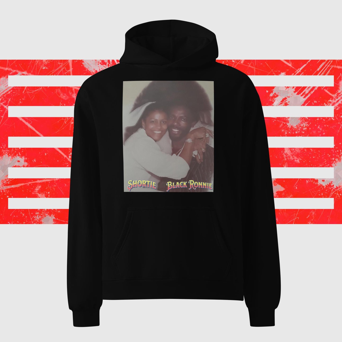 Black Ronnie X Shortie Unisex oversized hoodie